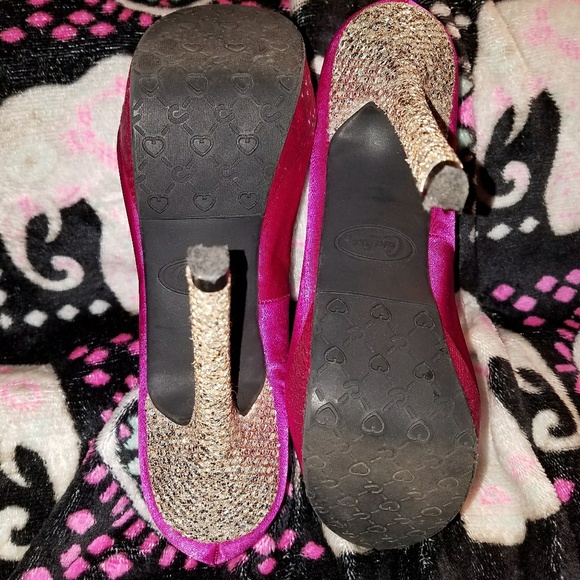 Fushia candie heels size 7 1/2 - Picture 2 of 5